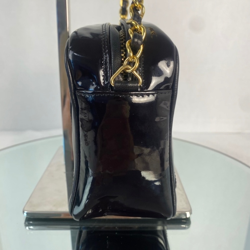 š„CHANEL CC PATENT LEATHER TASSEL MINI SHOULDER BAG - Picture 10 of 13